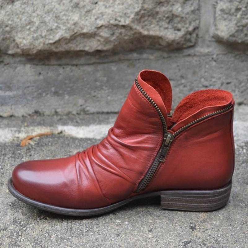 Nahla - British Style Platform Ankle Boots