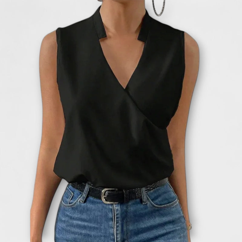 Loretta | Top sofisticado con cuello en V