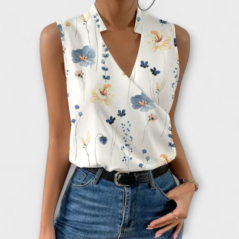 Loretta | Top sofisticado con cuello en V