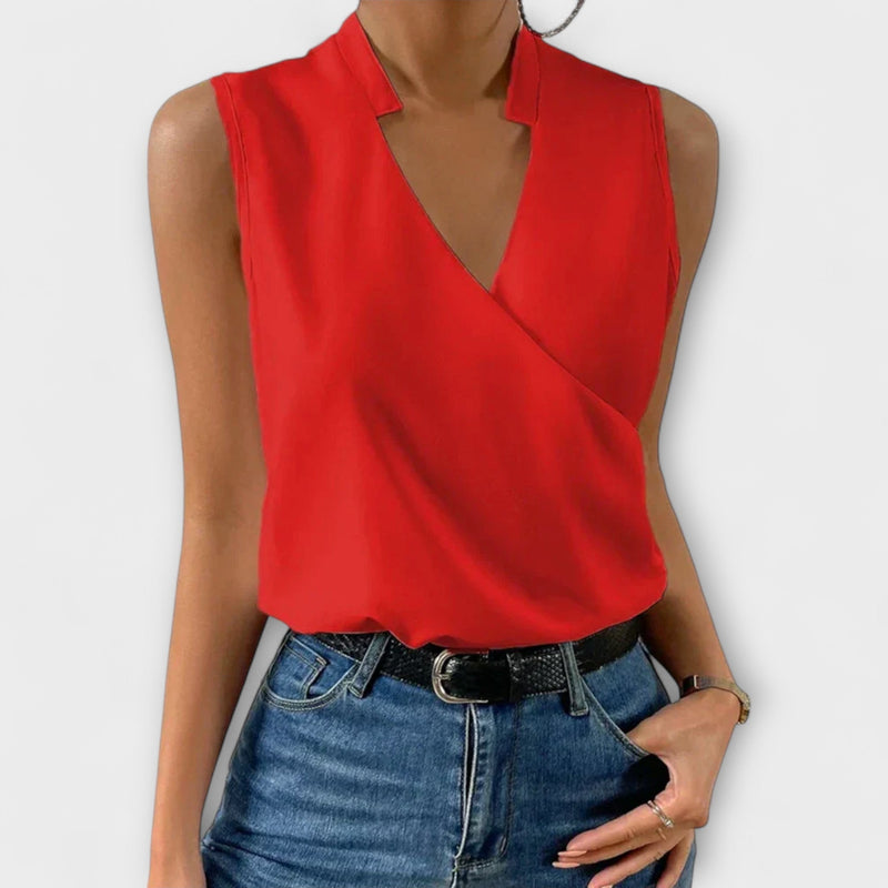 Loretta | Top sofisticado con cuello en V