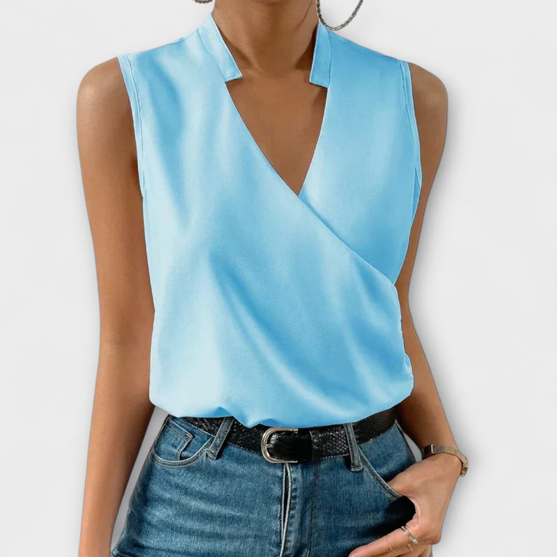 Loretta | Top sofisticado con cuello en V
