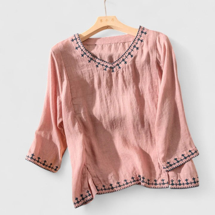 Taysia | Elegante blusa con cuello en V