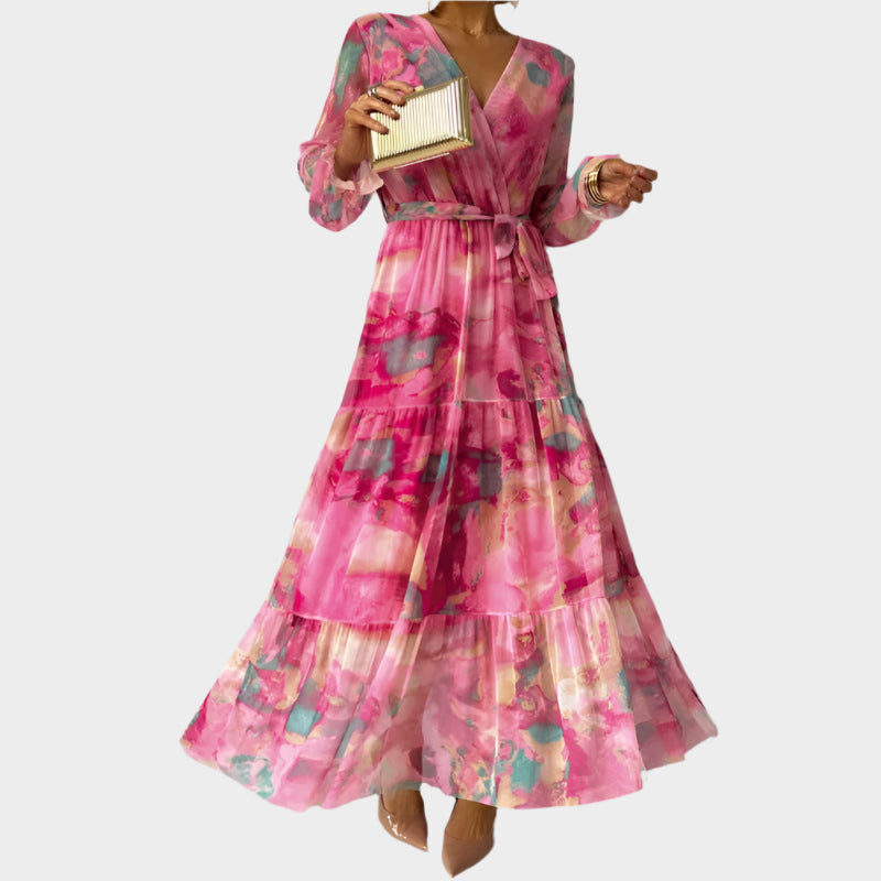 Abito midi con fiori