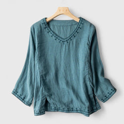 Taysia | Elegante blusa con cuello en V