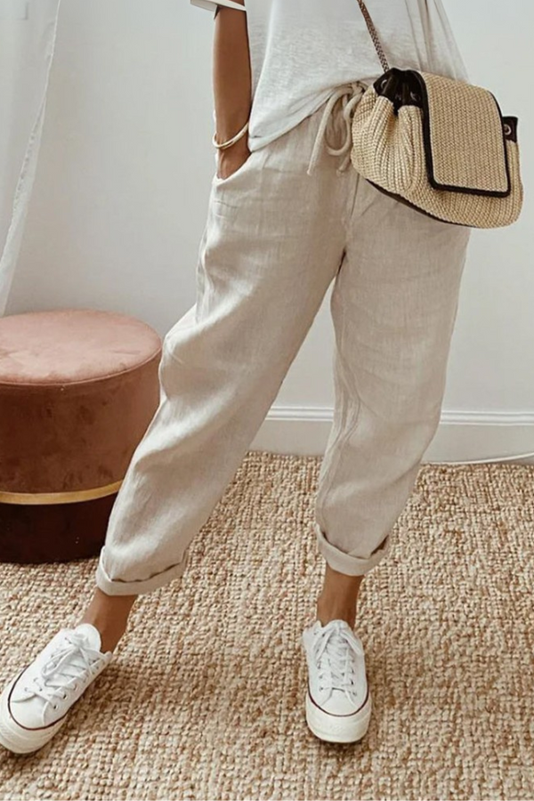 Ely | Pantaloni in lino anti-sudore di lusso