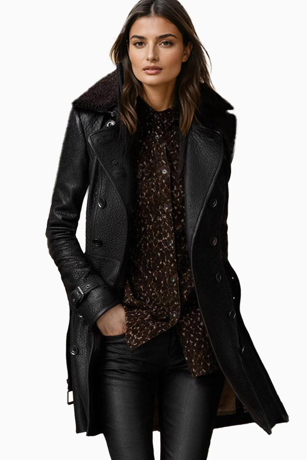 Pauline™ – Leather Trench Coat