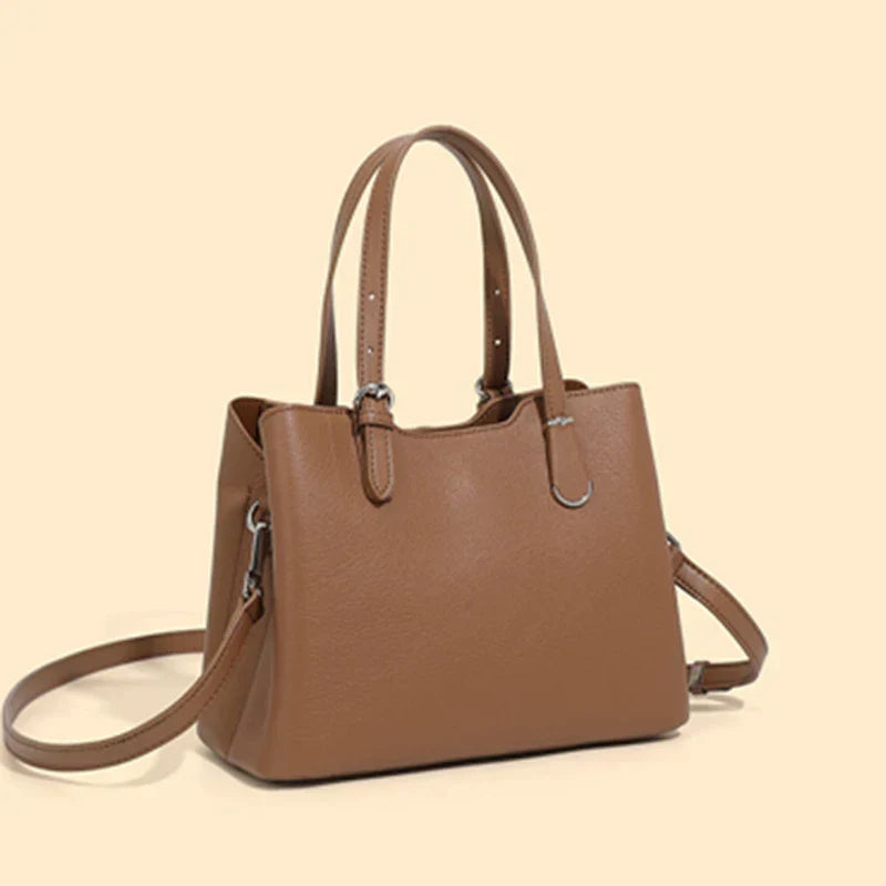 Aria™ - Borsa a tracolla in vera pelle di mucca a 3 strati