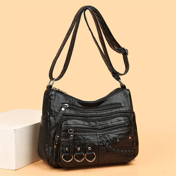 Charm vintage Olivia™ | Bolso con cremallera suave