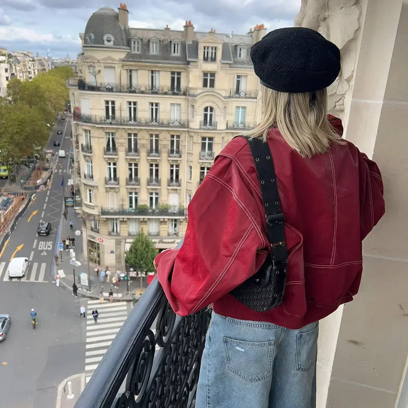 Faye™ - Giacca in pelle oversize