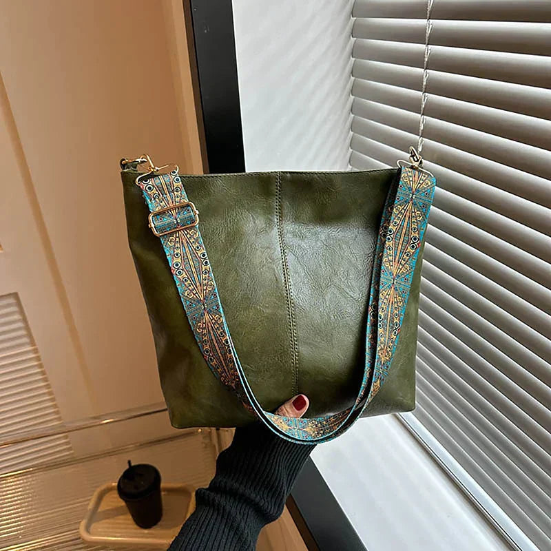 Alora - Borsa a tracolla vintage in pelle PU