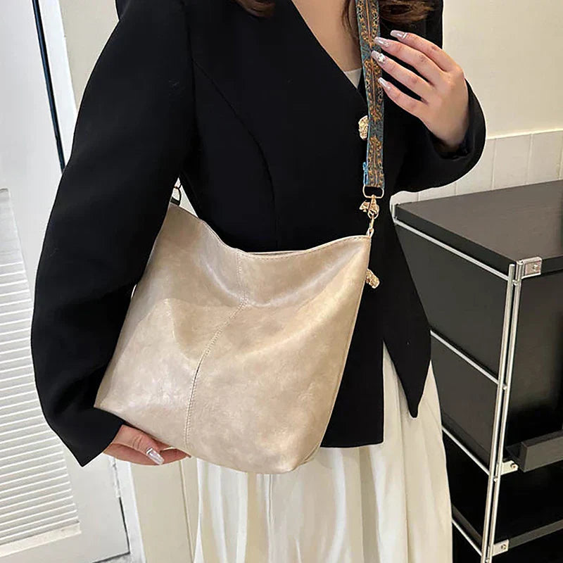 Alora - Borsa a tracolla vintage in pelle PU