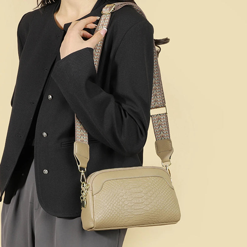 Olivia™ Elegant Allure | Mini borsa a tracolla con motivo coccodrillo