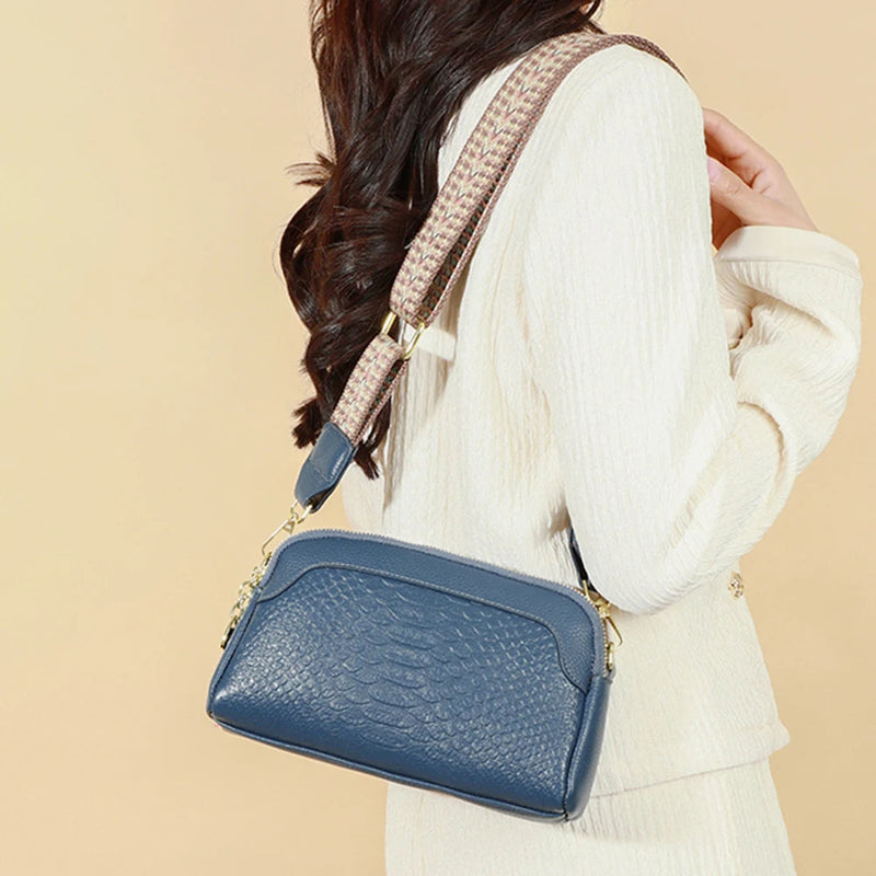 Olivia™ Elegant Allure | Mini borsa a tracolla con motivo coccodrillo