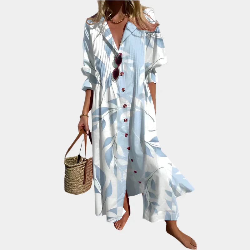 Vestido bohemio aireado con mangas abullonadas