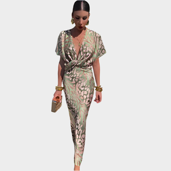 Abito con texture lucida