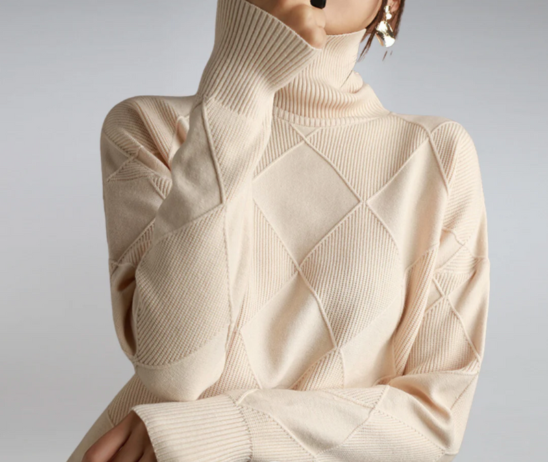 Bella - Suéter acogedor de cuello alto
