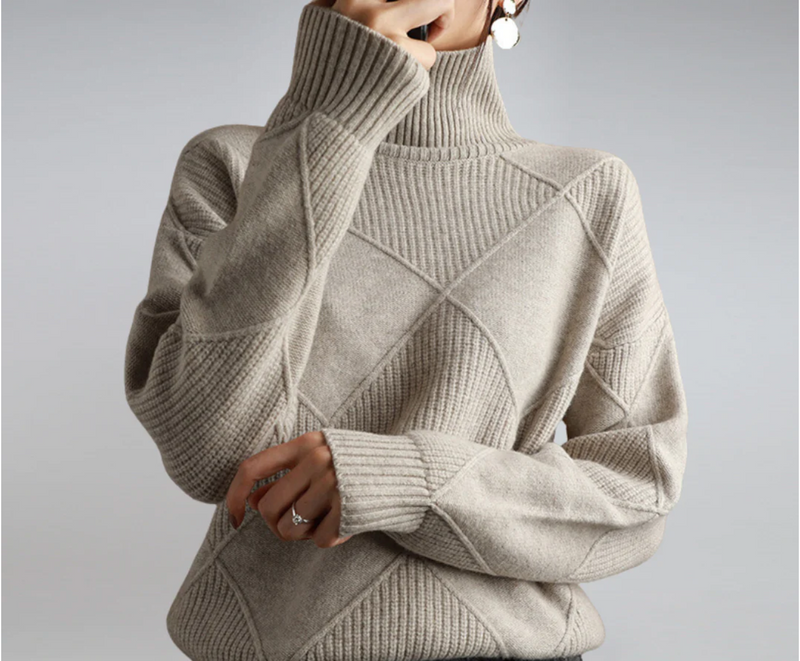 Bella - Suéter acogedor de cuello alto