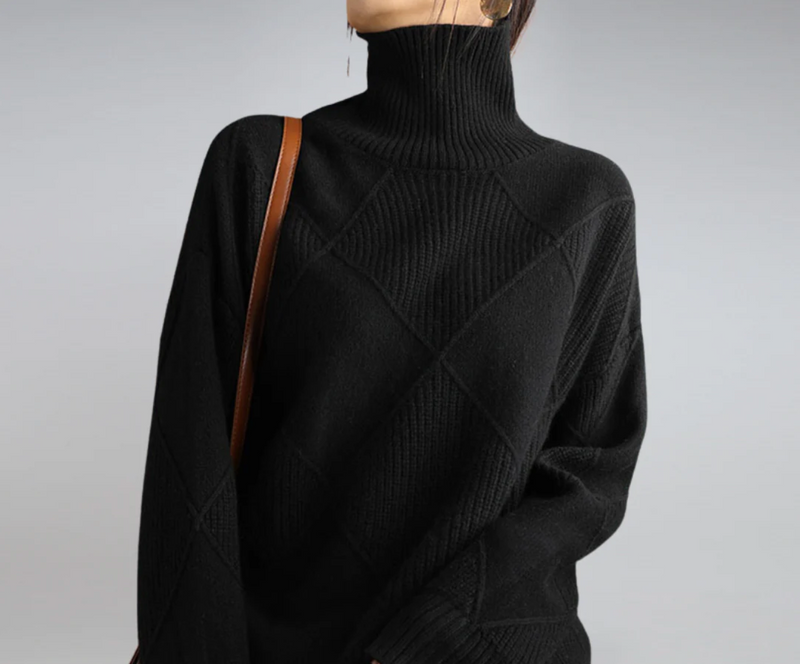 Bella - Suéter acogedor de cuello alto