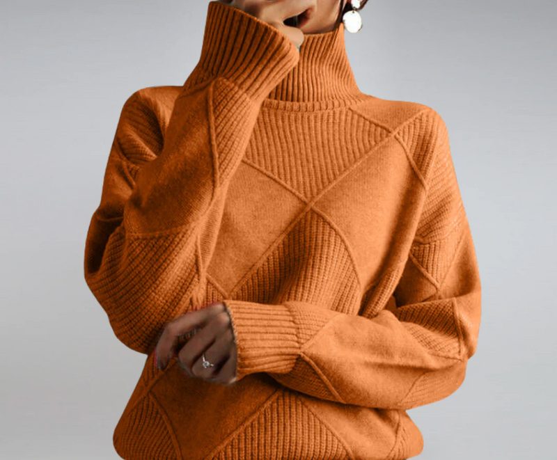 Bella - Suéter acogedor de cuello alto