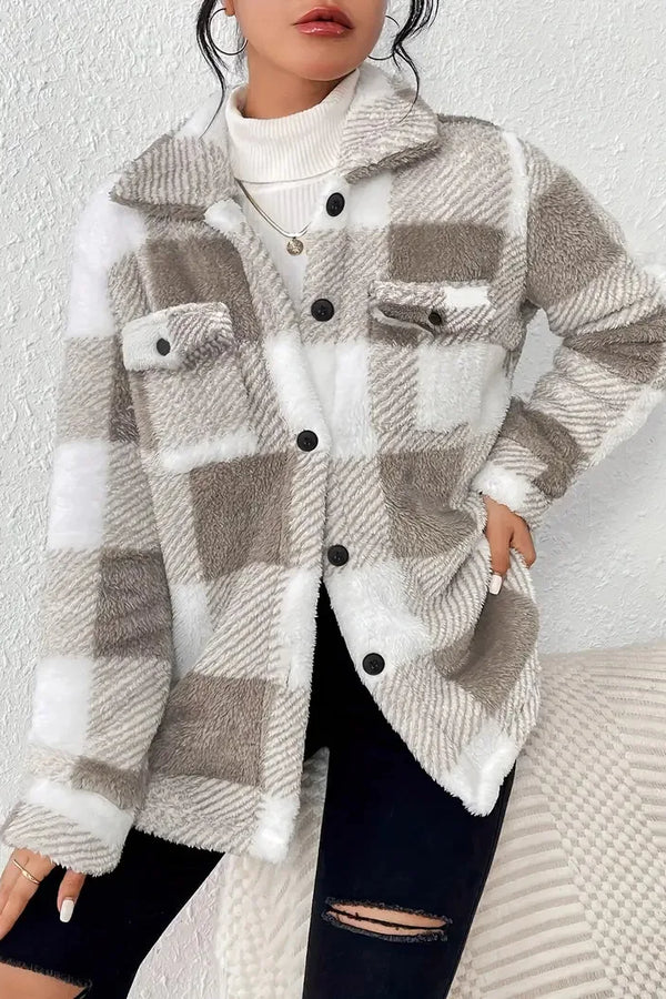 Martin | Stylish Plaid Fleece Jacket