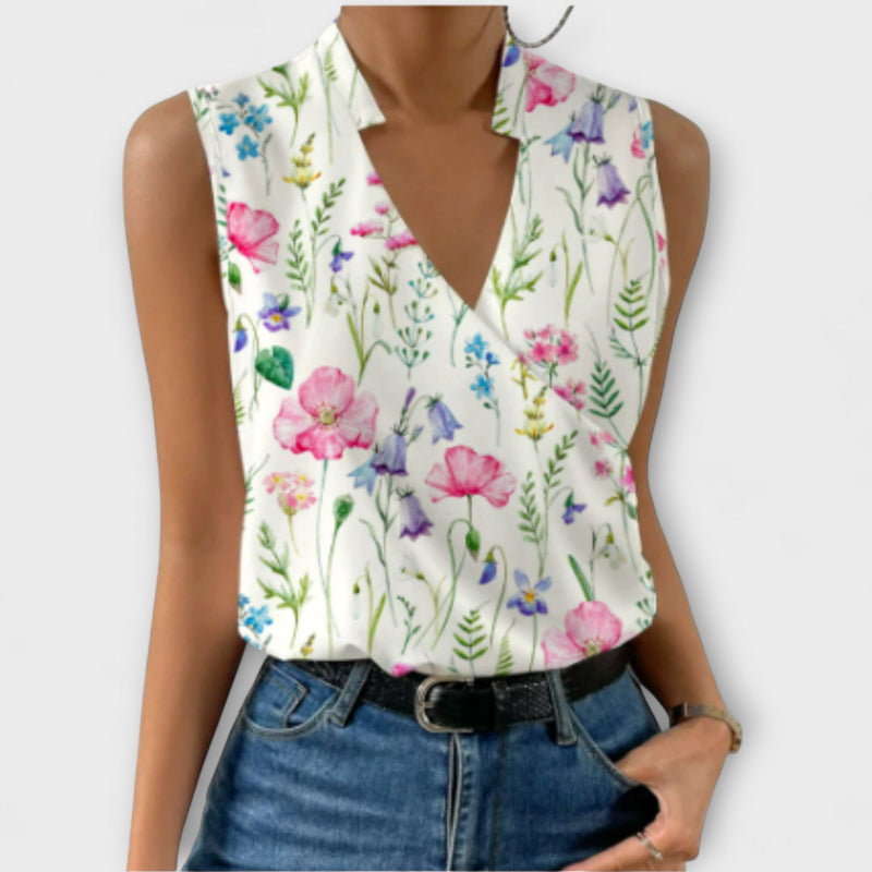 Loretta | Top sofisticado con cuello en V