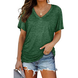 Carly | Camicia classica ampia con scollo a V 
