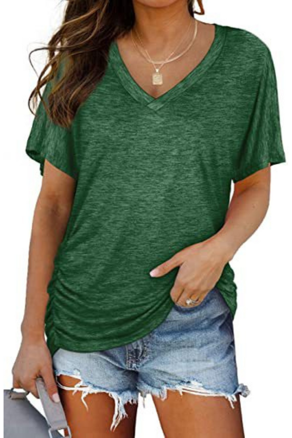 Carly | Classic V-Neck Loose Fit Shirt