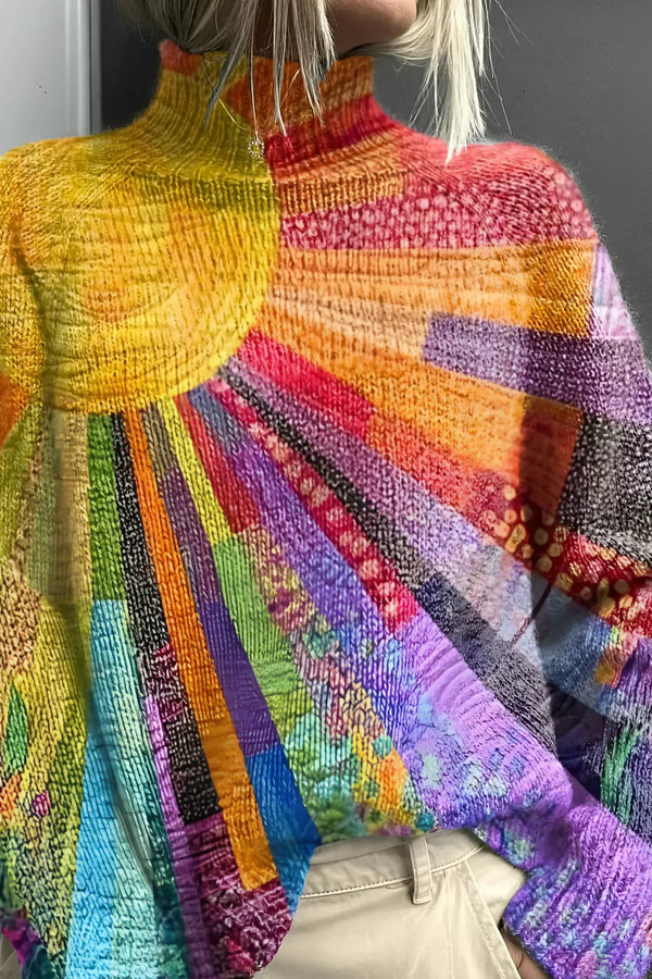 Fana | Maglione dolcevita vivace e colorato