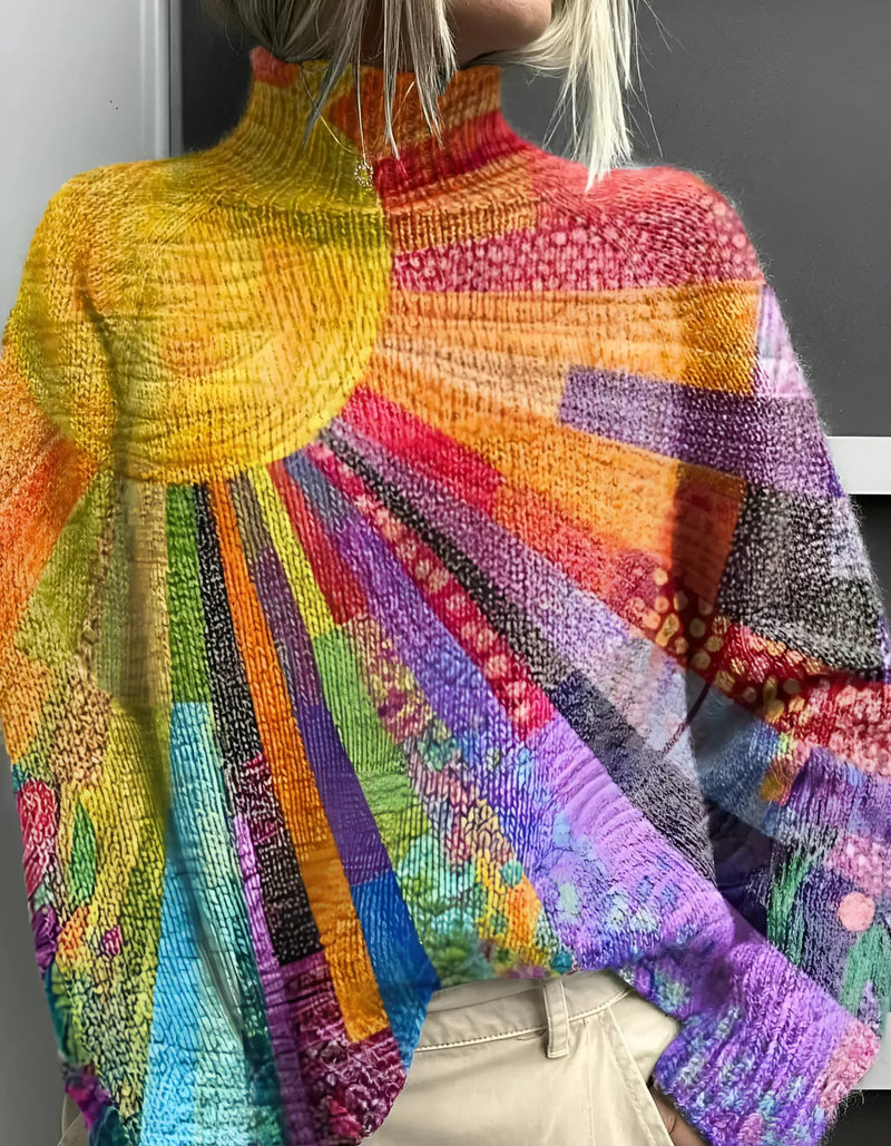 Fana | Maglione dolcevita vivace e colorato