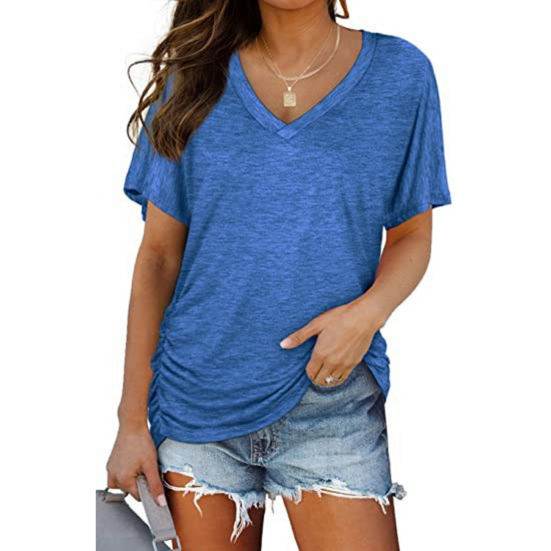 Carly | Camicia classica ampia con scollo a V 