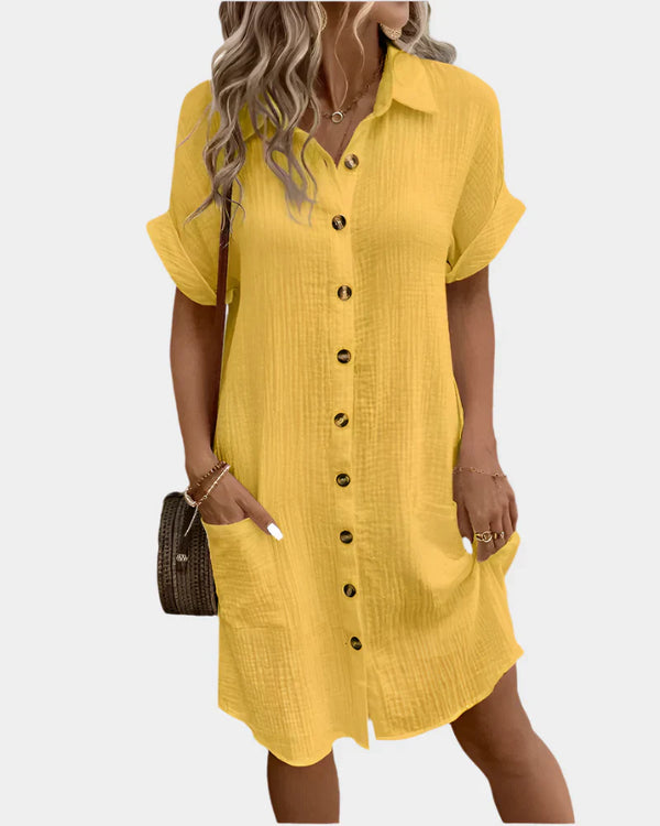 Abito da donna in cotone e lino