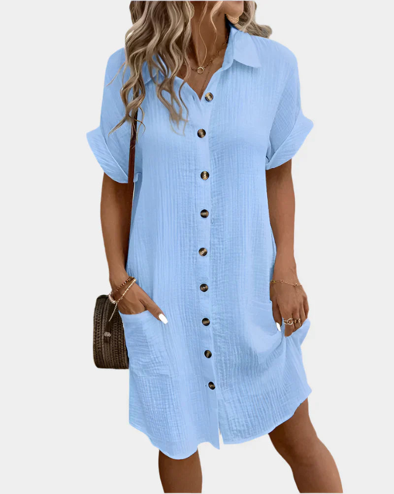 Abito da donna in cotone e lino