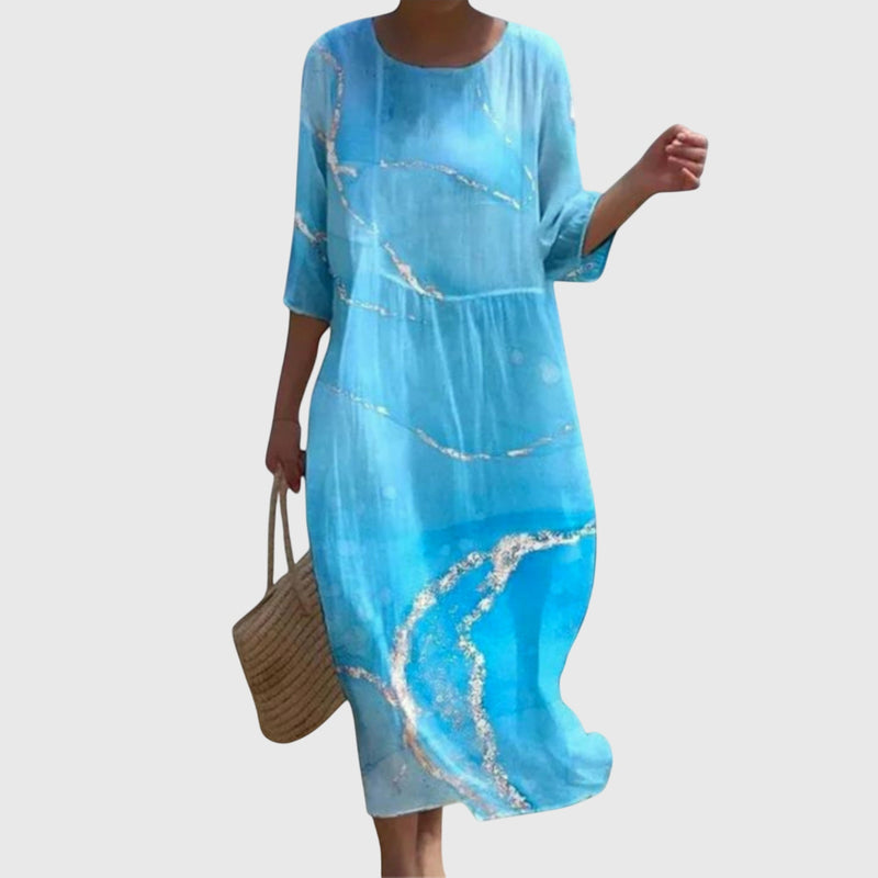 Hayley™ | Elegante abito lungo floreale