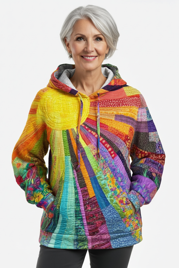 AURORA – RADIANT PATCHWORK ART HOODIE
