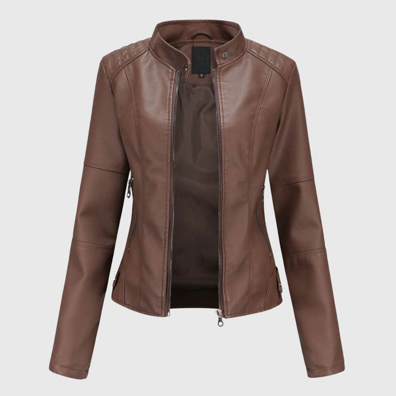Giorgina™ - Elegante giacca in pelle da donna