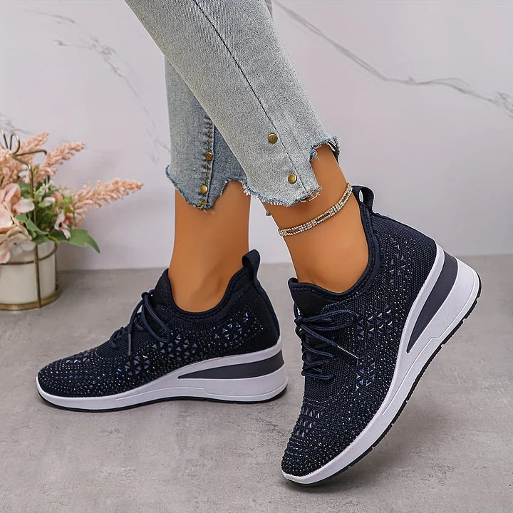 Romee | Sneakers ortopediche con strass scintillanti