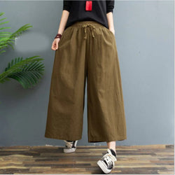 AMELINA – PANTALONI COMFORT FIT IN LINO PLISSETTATO