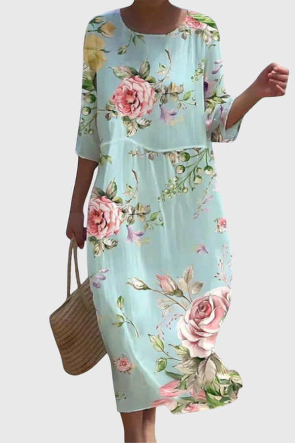 Hayley™ | Elegante abito lungo floreale
