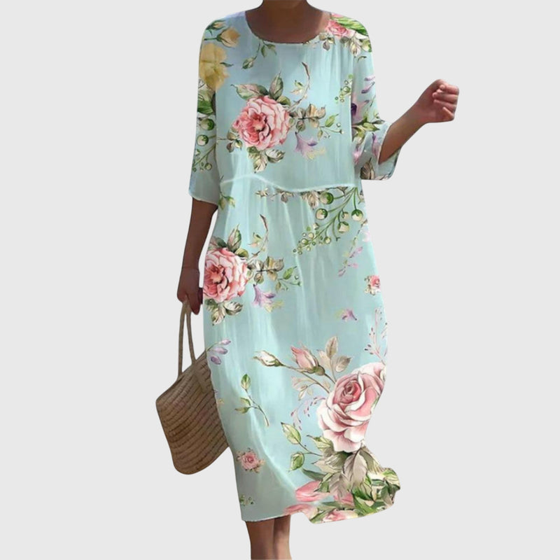 Hayley™ | Elegante abito lungo floreale