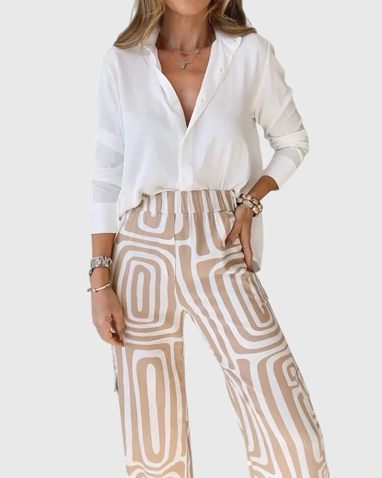 Emilia™ | Pantaloni alla moda + camicetta e cintura in omaggio