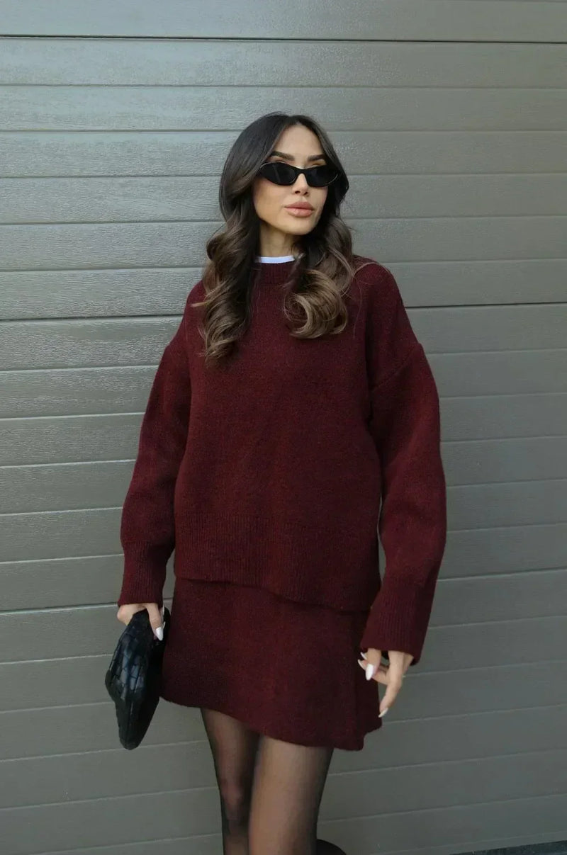 NEVA™ - Set 2 pezzi (maglione + gonna)