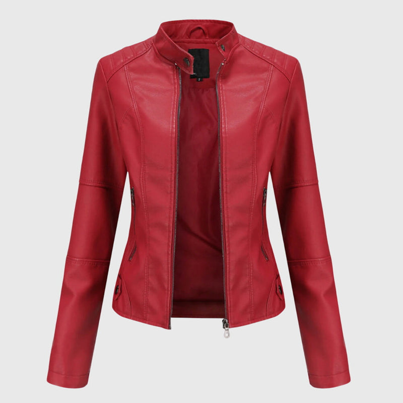 Giorgina™ - Elegante giacca in pelle da donna