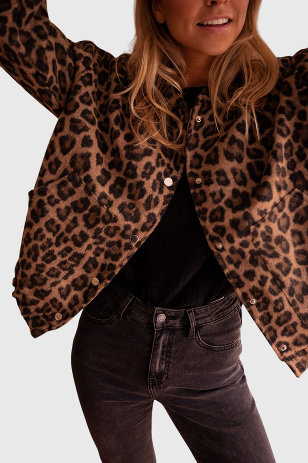 Elodie | Giacca elegante con stampa leopardata