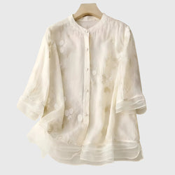 Nellie™ | Elegante top con fiori ricamati