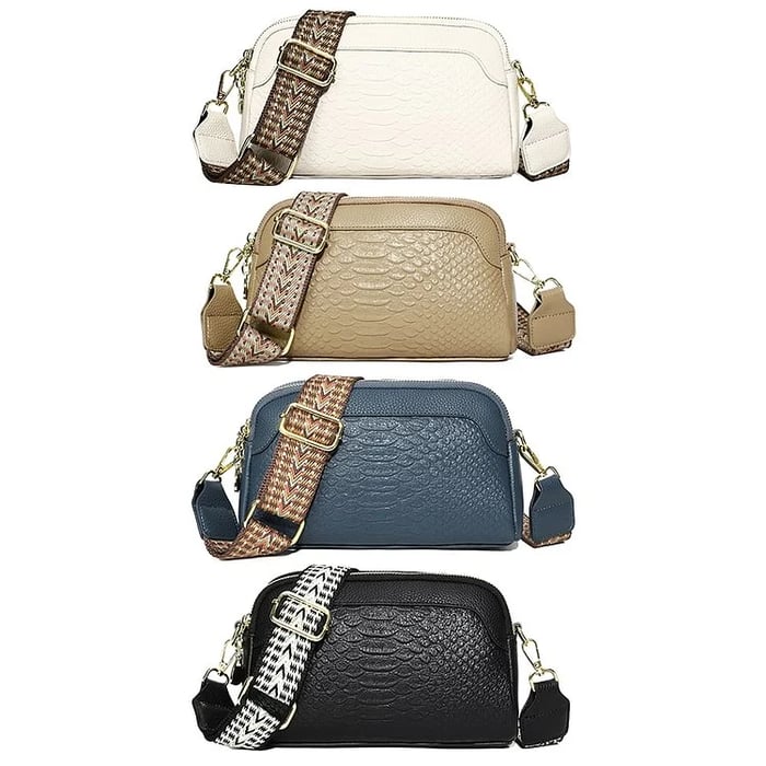 Olivia™ Elegant Allure | Mini borsa a tracolla con motivo coccodrillo