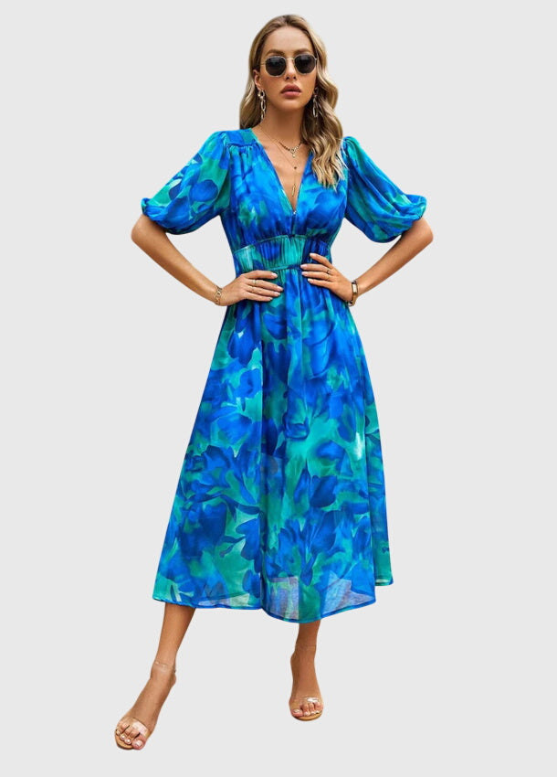Merlin™ | Abito midi floreale lusinghiero