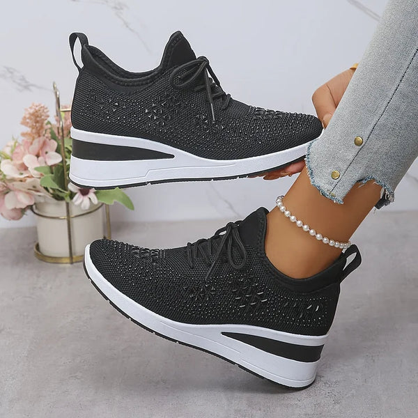 Romee | Sneakers ortopediche con strass scintillanti