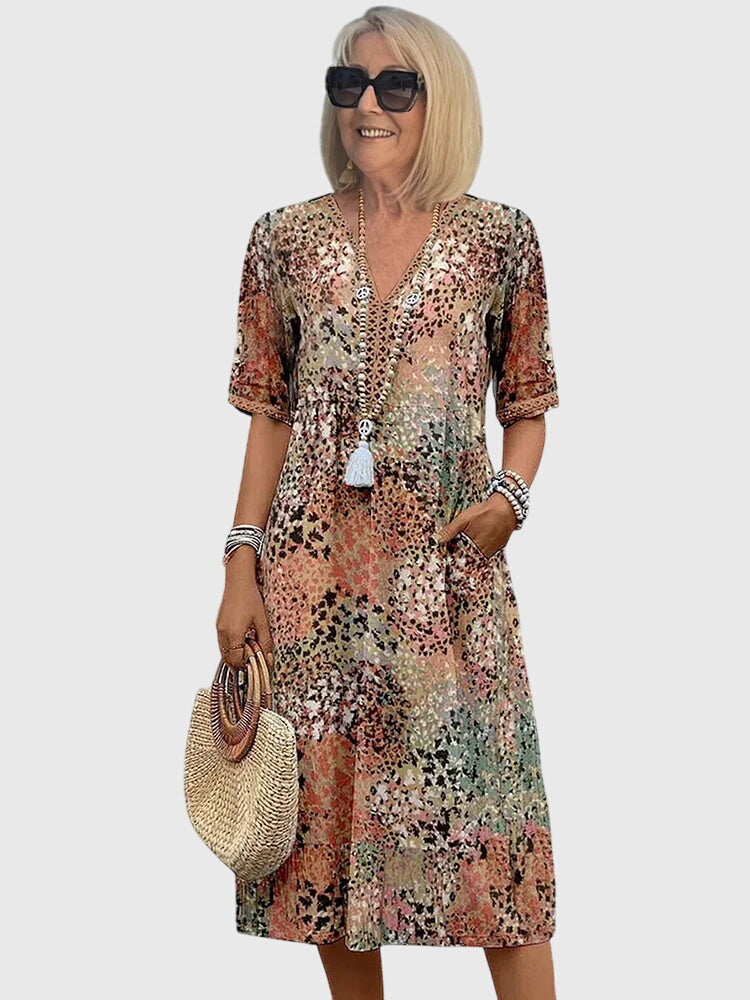 Bella | Elegante abito midi floreale