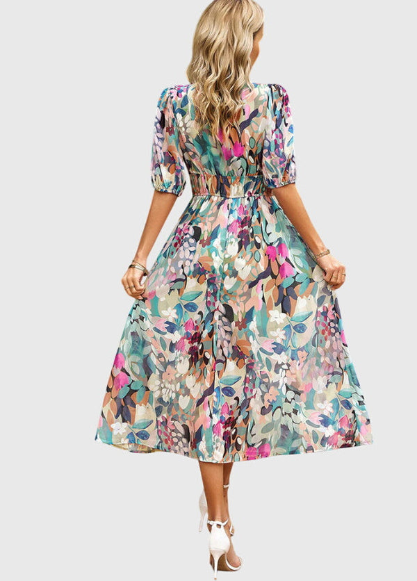 Merlin™ | Abito midi floreale lusinghiero