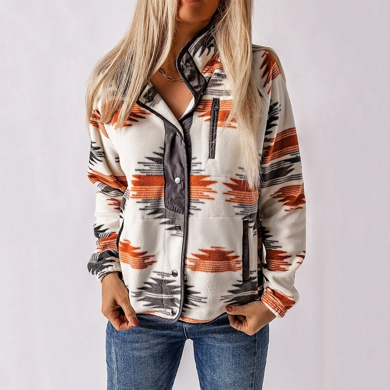 Nadia | Chaqueta polar estampada